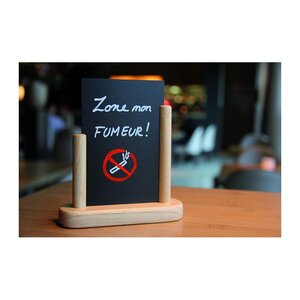 Ardoise de table ELEGANT 28 x 32 cm Acajou SECURIT