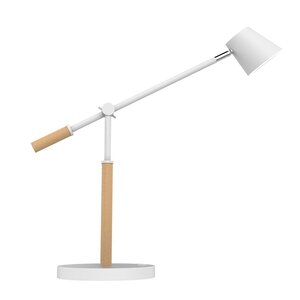 Lampe de bureau LED Vicky, Puissance 9W,  Durée 50 000h, Blanc / Hêtre