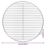 vidaXL Grille de barbecue Argent 43 x 43 cm Acier inoxydable