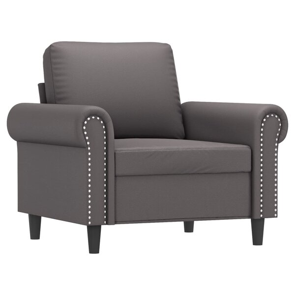 vidaXL Fauteuil Gris 60 cm Similicuir