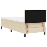 vidaXL Lit boxspring avec matelas avec matelas Crème 80 x 200 cm tissu
