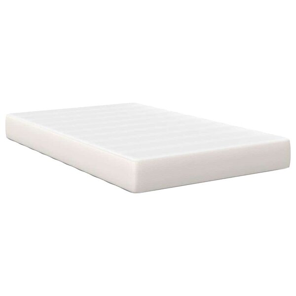vidaXL Matelas de Lit avec matelas Crème 120 x 200 cm tissu