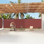 vidaXL Auvent latéral rétractable Marron 200x1200 cm