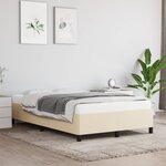 vidaXL Cadre de lit sans matelas crème 120x190 cm tissu