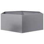 vidaXL Jardinière hexagone 138x120x45 cm acier galvanisé