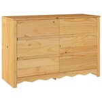 vidaXL Commode Drammen Chêne 111 x 43 x 73 5 cm Bois de pin massif