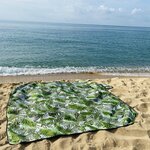 Tapis de plage imperméable congo vert coton 200x200cm