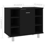 vidaXL Armoire de salle de bain Noir 60x32x53 5 cm Bois d'ingénierie