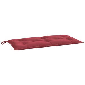 vidaXL Coussin de banc de jardin rouge bordeaux 110x50x7 cm