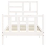 vidaXL Cadre de lit sans matelas blanc bois de pin massif