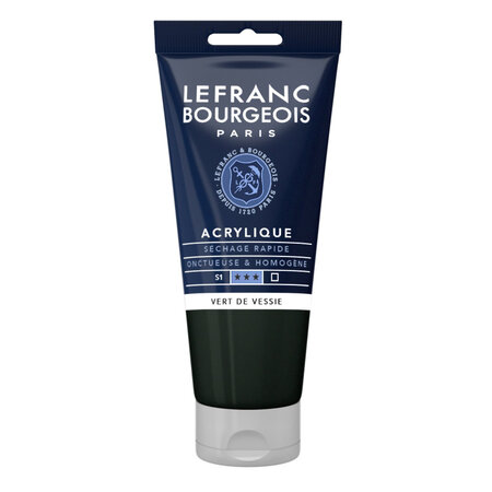 Peinture acrylique en tube vert de vessie 80ml lefranc & bourgeois