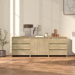 vidaXL Buffets 3 Pièces Chêne sonoma Bois d'ingénierie