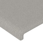 vidaXL Tête de lit à LED Gris clair 147x16x78/88 cm Tissu