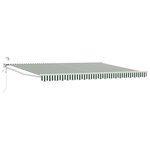 vidaXL Auvent rétractable électrique Vert et blanc 4 × 3 m