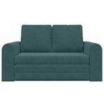 vidaXL Canapé-Lit 60cm Vert foncé Velours
