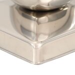 vidaXL Bouchons de poteau 6 Pièces Globe final Acier inoxydable 81x81 mm