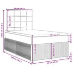 vidaXL Sommier à lattes de lit et matelas gris foncé 120x190cm velours