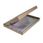 Sachet De 10 Pochettes À Soufflet Avec Rabat - Polypropylène 20/100e - A4 - Cristal - X 5 - Exacompta