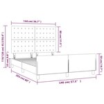 vidaXL Cadre de lit sans matelas noir 140x200 cm velours