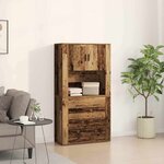 vidaXL Haut Armoire Bois ancien 80 x 33 x 150 cm Bois d'ingénierie