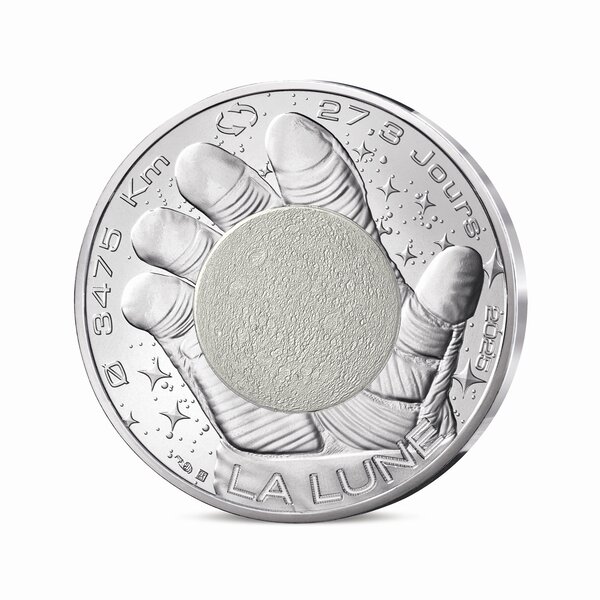 L'Odyssée Spatiale avec Thomas Pesquet  - Monnaie de 10€ Argent - La Lune