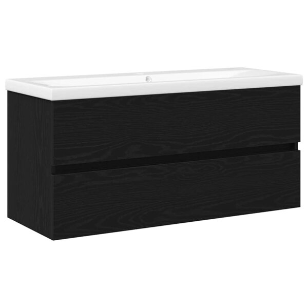 vidaXL Cabinet de lavabo Chêne noir 100 x 39 x 62 cm Bois d'ingénierie