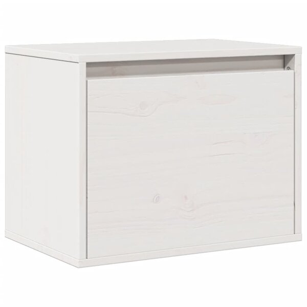 vidaXL Armoire murale Blanc 45x30x35 cm Bois de pin massif