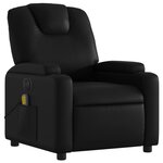 vidaXL Fauteuil de massage inclinable électrique noir similicuir
