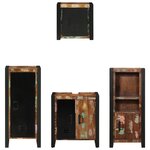 vidaXL Ensemble de mobilier de salle de bain avec étagère avec stockage avec porte 4 Pièces