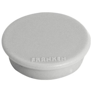 Set de 10 aimants de fixation force adhésive: 800 g diamètre 30 mm Gris Rond FRANKEN