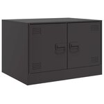 vidaXL Table basse noir 67x50x44 cm acier
