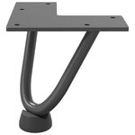 vidaXL Pieds en épingle à cheveux pour table basse 4 pièces Anthracite 10 cm Acier massif