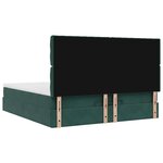 vidaXL Cadre de lit ottoman avec matelas vert foncé 200x200 cm velours