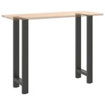 vidaXL Pieds de table de bar Anthracite 2 pièces 40 x (100-101) cm Acier