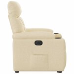 vidaXL Fauteuil inclinable électrique crème tissu