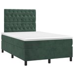 vidaXL Sommier à lattes de lit avec matelas vert foncé 120x190 cm