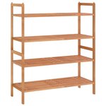 vidaXL Étagères à chaussures 2 Pièces 69x27x41 cm Bois massif de noyer