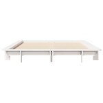 vidaXL Cadre de lit sans matelas blanc 120x190 cm bois de pin massif