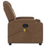 vidaXL Fauteuil de massage inclinable Marron Tissu