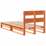 vidaXL Cadre de lit sans matelas cire marron 100x200cm bois pin massif
