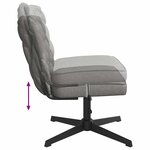 vidaXL Chaise pivotante de bureau Gris clair Tissu
