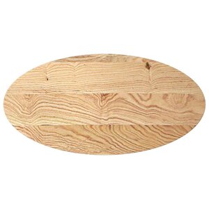 vidaXL Dessus de table 100x50x2 cm bois de chêne massif ovale
