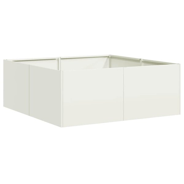 vidaXL Jardinière blanc 80x80x30 cm acier