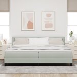 Lit à ressort vidaXL avec matelas Gris clair 200x200 cm Velours