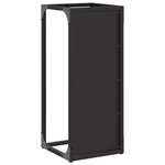 vidaXL Portant de bois chauffage noir 25x25x60 cm