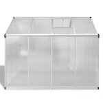 vidaXL Serre renforcée en aluminium avec cadre de base 4 6 m²