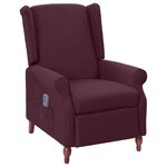 vidaXL Fauteuil de massage inclinable Violet Tissu