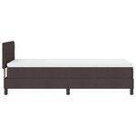 vidaXL Lit à ressorts avec matelas et LED marron foncé 80x200 cm Tissu