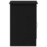 vidaXL Bureau avec porte Chêne noir 100 x 50 x 76 cm Bois d'ingénierie