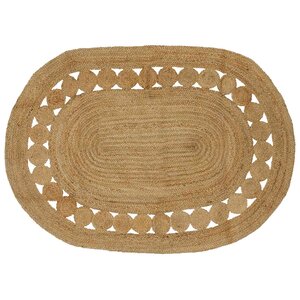 vidaXL Tapis de surface Naturel 122 x 183 cm Jute